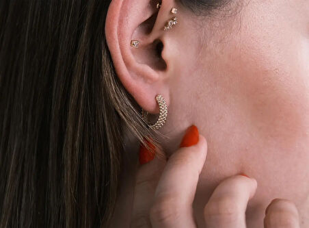 Altın Pıtırcık Halka Küpe