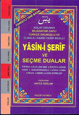Cep Boy Fihristli Bilgisayar Hattı Kolay Okunan Yasin-i Şerif ve Seçme Dualar (Kod: 032)