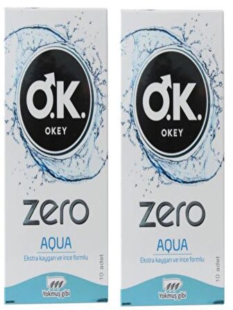 OKEY Zero Aqua 10´lu X 2 Adet