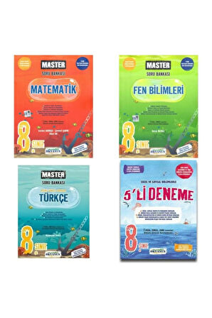 Okyanus Master 8.sınıf Türkçe-matemetik-fen Bilimleri Soru Bankası+5 Li Paket Deneme