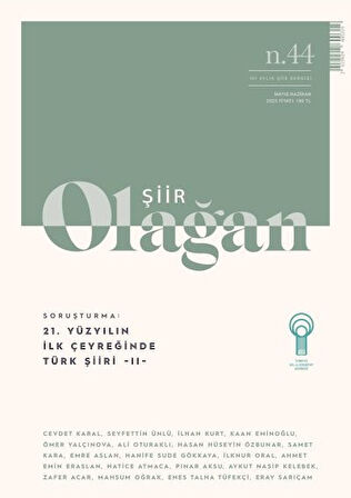 Olağan Şiir Dergi 44.Sayı Mayıs-Haziran 2025