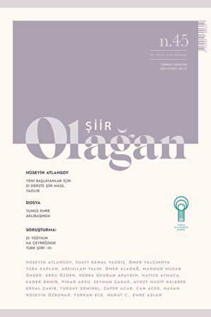 Olağan Şiir Dergi 45.Sayı Temmuz-Ağustos 2025