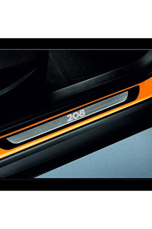 PEUGEOT 208 TÜM MODELLER UYUMLU OLD KROM KAPI EŞİĞİ 4 PARÇA YAZILI