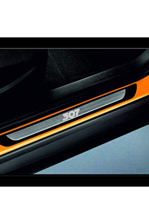 PEUGEOT 307 TÜM MODELLER UYUMLU OLD KROM KAPI EŞİĞİ 4 PARÇA YAZILI