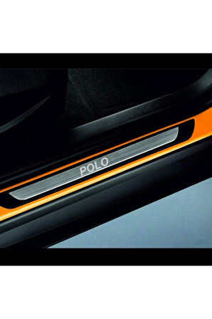 VOLKSWAGEN  POLO 2002-2009 MODELLER OLD KROM KAPI EŞİĞİ 4 PARÇA YAZILI