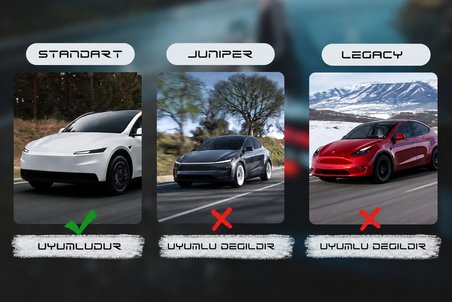 OLED GARAJ TESLA JUNİPER STANDART İÇİN UYUMLU KOLTUK ARKASI KORUMA 3 PRC