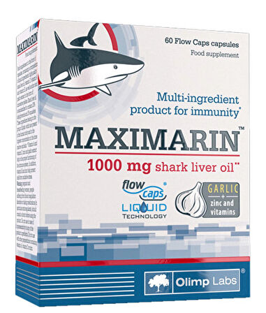 OLİMP Maximarin Garlic Sarımsak Shark Liver Zinc 60 Kapsül (Bağışıklılık desteği)