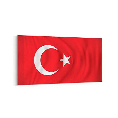 Olla 17556YD Türk Bayrağı Görseli Yatay Dar Kanvas Tablo (Ölçü: 60X30)
