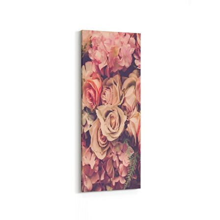 Olla 11594DI Çiçek Görseli Dikey İnce Kanvas Tablo (Ölçü: 40X120)