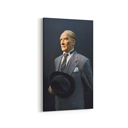 Olla 12421DD Mustafa Kemal Atatürk Dikey Dar Kanvas Tablo (Ölçü: 30X60)