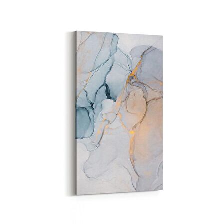 Olla 16658DD Mermer Desen Görsel Dikey Dar Kanvas Tablo (Ölçü: 40X80)