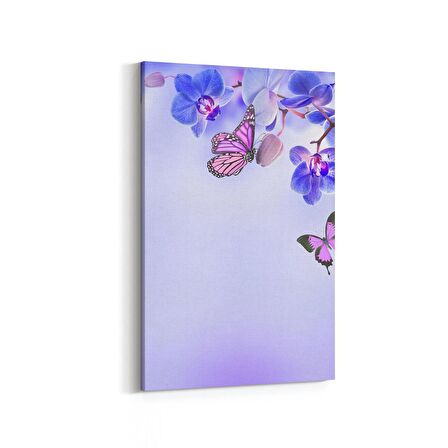 Olla 11699D Orkide Çiçek Görseli Dikey Kanvas Tablo (Ölçü: 60X90)