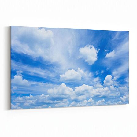 Olla 15560Y Gökyüzü Bulut Görseli  Yatay Kanvas Tablo (Ölçü: 90X60)