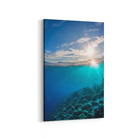 Olla 12945D Deniz / Okyanus Görseli Dikey Kanvas Tablo (Ölçü: 100X150)