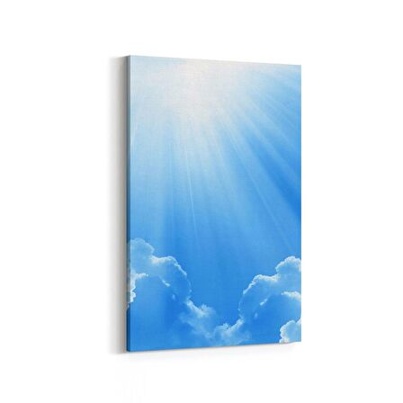 Olla 15737D Gökyüzü Bulut Görseli  Dikey Kanvas Tablo (Ölçü: 100X150)