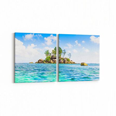 Olla 14631K2Y Doğa / Manzara Görseli Kare 2'li Yatay Kanvas Tablo (Ölçü: 85X40)