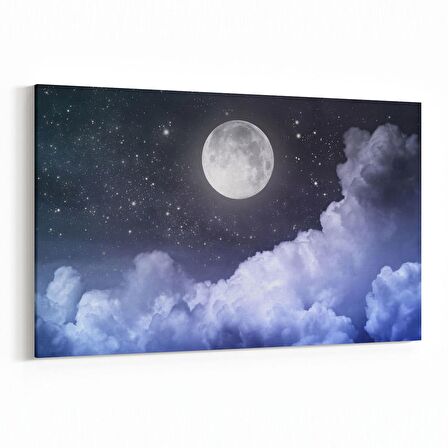 Olla 14664Y Gece Gökyüzü Görseli Yatay Kanvas Tablo (Ölçü: 30X20)