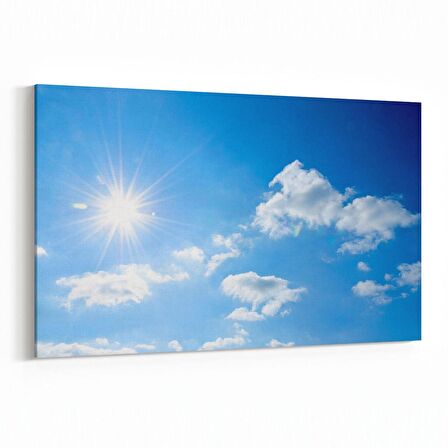 Olla 15406Y Gökyüzü Bulut Görseli  Yatay Kanvas Tablo (Ölçü: 45X30)