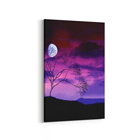 Olla 15959D Günbatımı Görseli Dikey Kanvas Tablo (Ölçü: 20X30)