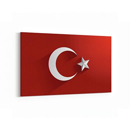 Olla 17539Y Türk Bayrağı Görseli Yatay Kanvas Tablo (Ölçü: 30X20)