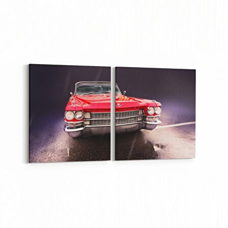 Olla 12392K2Y Araç Görseli Kare 2'li Yatay Kanvas Tablo (Ölçü: 105X50)