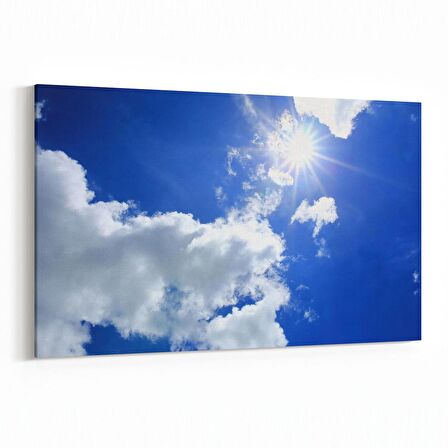Olla 15574Y Gökyüzü Bulut Görseli  Yatay Kanvas Tablo (Ölçü: 30X20)