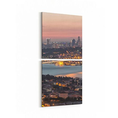 Olla 18311KD Yapı Görseli Kare 2'li Dikey Kanvas Tablo (Ölçü: 30X65)