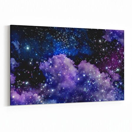 Olla 14681Y Gece Gökyüzü Görseli Yatay Kanvas Tablo (Ölçü: 45X30)