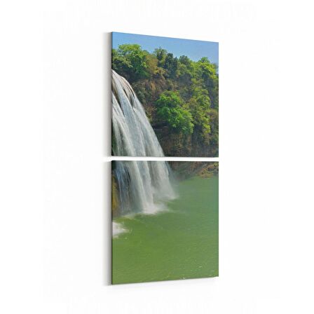 Olla 13592K2D Doğa / Manzara Görseli Kare 2'li Dikey Kanvas Tablo (Ölçü: 30X65)
