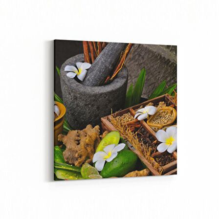 Olla 17090K Spa / Masaj Görseli Kare Kanvas Tablo (Ölçü: 25X25)