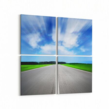 Olla 13770K4 Doğa / Manzara Görseli Kare 4'lü Kanvas Tablo (Ölçü: 145X145)