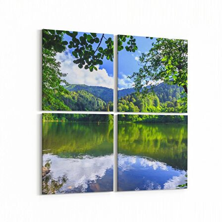 Olla 14383K4 Doğa / Manzara Görseli Kare 4'lü Kanvas Tablo (Ölçü: 65X65)