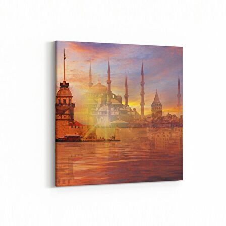 Olla 18122K Yapı Görseli Kare Kanvas Tablo (Ölçü: 25X25)