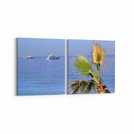 Olla 13990K2Y Doğa / Manzara Görseli Kare 2'li Yatay Kanvas Tablo (Ölçü: 105X50)