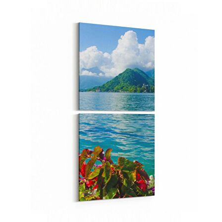Olla 13614K2D Doğa / Manzara Görseli Kare 2'li Dikey Kanvas Tablo (Ölçü: 30X65)