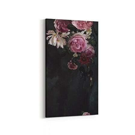 Olla 11763DD Çiçek Görseli Dikey Dar Kanvas Tablo (Ölçü: 30X60)