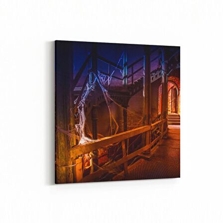 Olla 18870K Yapı Görseli Kare Kanvas Tablo (Ölçü: 25X25)