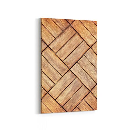 Olla 11974D Ahşap Desen Görseli Dikey Kanvas Tablo (Ölçü: 60X90)