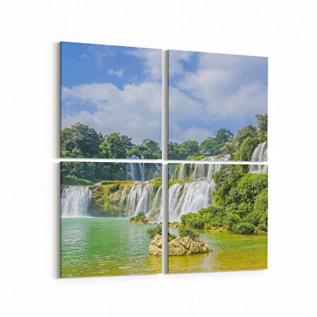 Olla 14267K4 Doğa / Manzara Görseli Kare 4'lü Kanvas Tablo (Ölçü: 145X145)