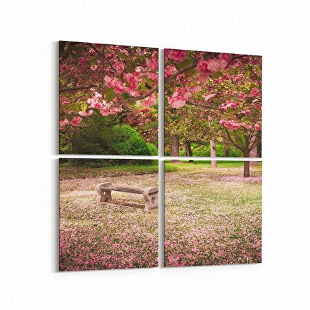 Olla 13447K4 Doğa / Manzara Görseli Kare 4'lü Kanvas Tablo (Ölçü: 105X105)