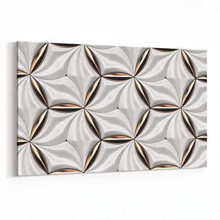 Olla 14959Y Geometrik Desen Görseli Yatay Kanvas Tablo (Ölçü: 30X20)