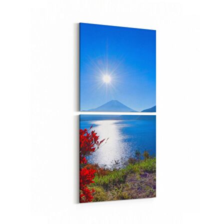 Olla 13716K2D Doğa / Manzara Görseli Kare 2'li Dikey Kanvas Tablo (Ölçü: 30X65)