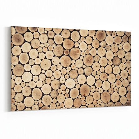 Olla 12006Y Ahşap Desen Görseli Yatay Kanvas Tablo (Ölçü: 150X100)