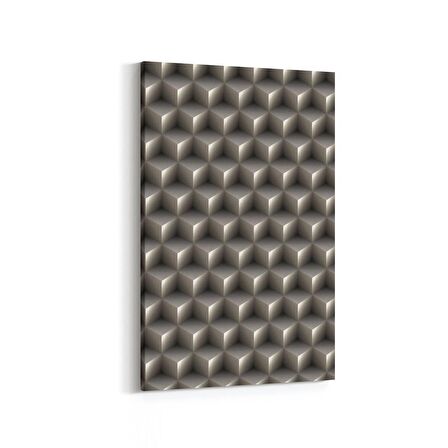 Olla 10055D Abstract 3 Boyut Görsel Dikey Kanvas Tablo (Ölçü: 60X90)