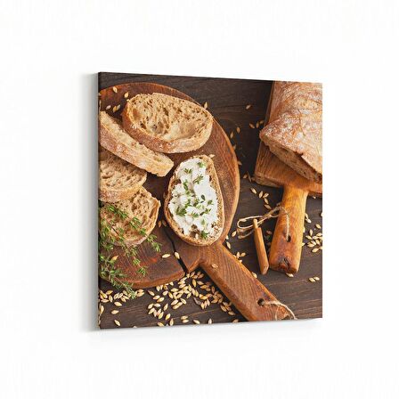 Olla 15046K Gıda Görseli Kare Kanvas Tablo (Ölçü: 100X100)