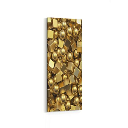 Olla 10019DI Abstract 3 Boyut Görsel Dikey İnce Kanvas Tablo (Ölçü: 40X120)