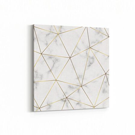 Olla 16736K Mermer Desen Görsel Kare Kanvas Tablo (Ölçü: 25X25)