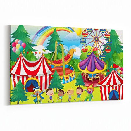 Olla 12776Y Çocuk Odası Görseli Yatay Kanvas Tablo (Ölçü: 120X80)