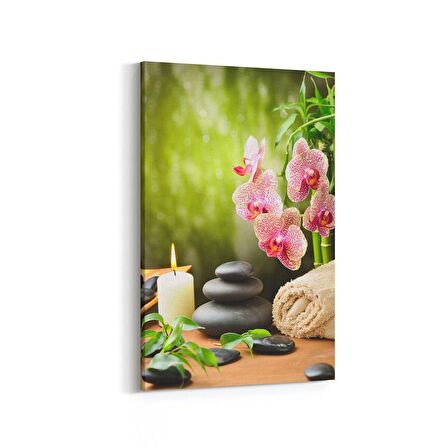 Olla 17109D Spa / Masaj Görseli Dikey Kanvas Tablo (Ölçü: 60X90)