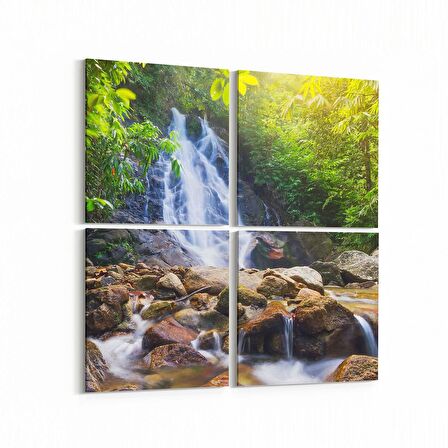 Olla 13407K4 Doğa / Manzara Görseli Kare 4'lü Kanvas Tablo (Ölçü: 65X65)